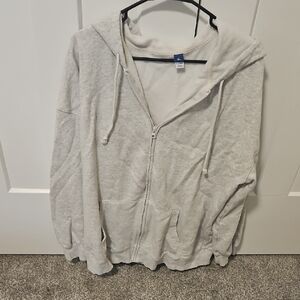 Old Navy Light Grey Zip-Up Hoodie